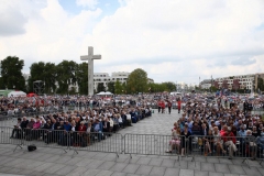 12.09.2021 Warszawa, Polska. Msza swieta polaczona z rytem beatyfikacji kardynala Stefana Wyszynskiego i matki Elzbiety Czackiej pod przewodnictwem kardynala Marcello Semeraro, prefekta Kongregacji do spraw Kanonizacyjnych, w Swiatyni Opatrznosci Bozej.